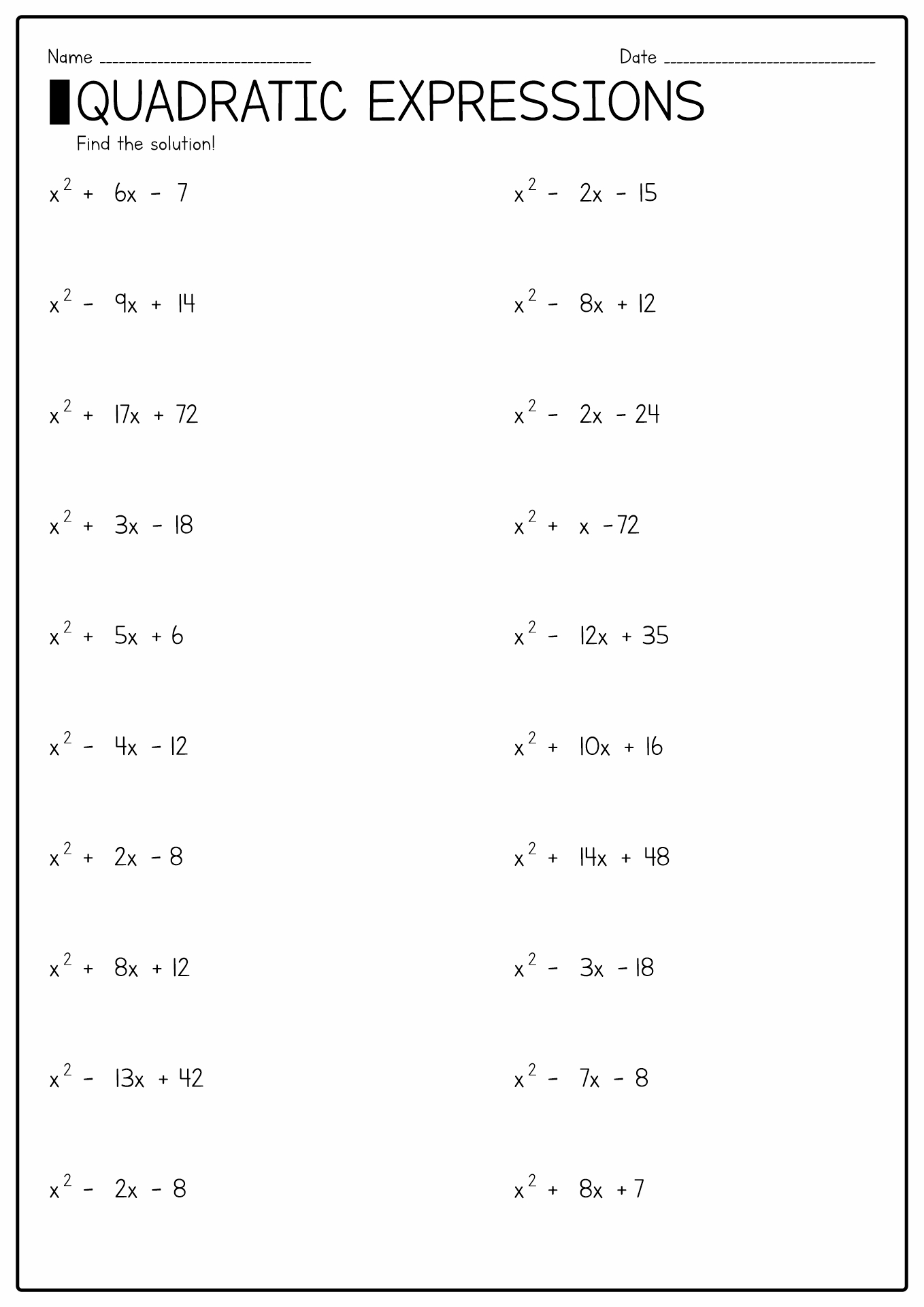 15 Pre-Algebra 7th Grade Math Worksheets - Free PDF at worksheeto.com