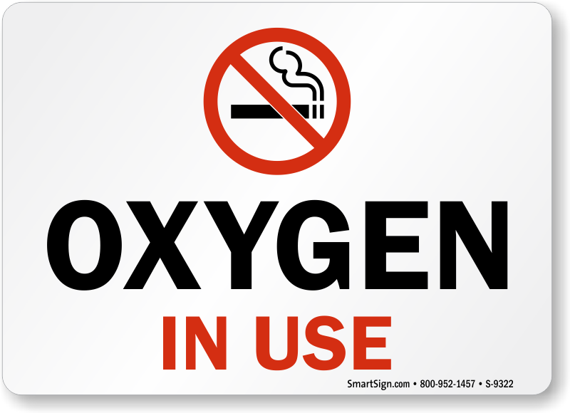 no smoking oxygen signs printable