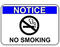 Seco Retro No Smoking Sign - 1 Each - NO SMOKING Print/Message ...