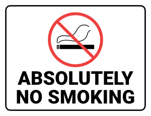 no smoking sign to print