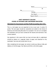 Worksheet for Government and non-profit acct.doc - Name Id. No ...