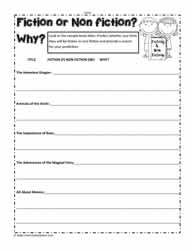 Fiction or Non Fiction Worksheets