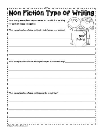 Non Fiction Worksheet Worksheets
