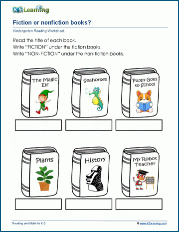 Fiction or non-fiction worksheets | Worsheets library