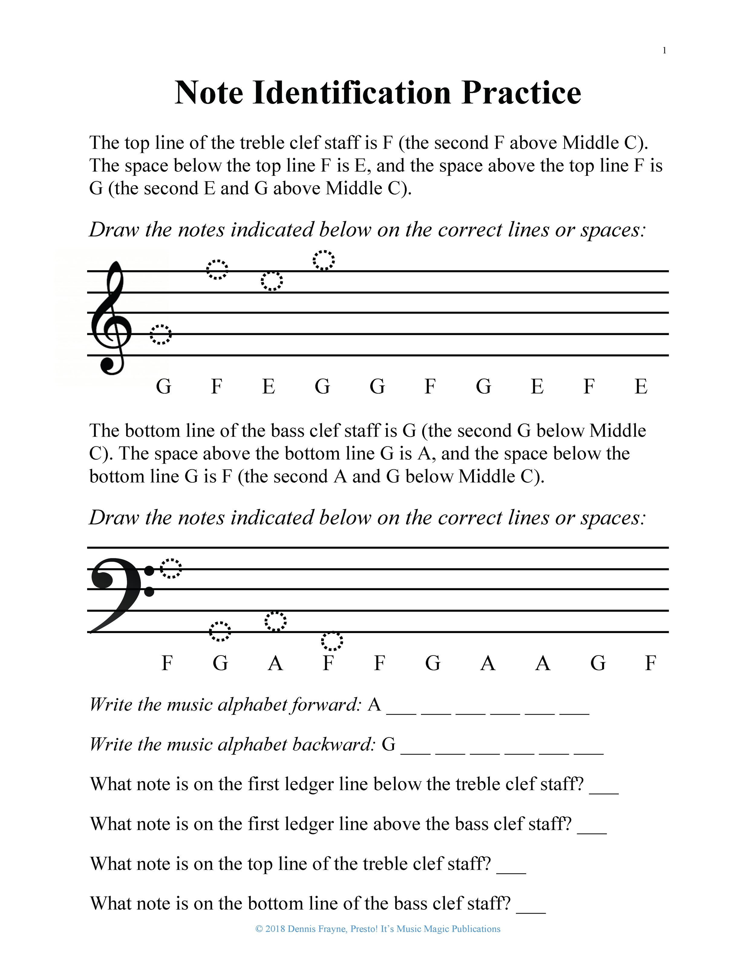 FREE! Printable Music Note Naming Worksheets — Presto! Its Music ...