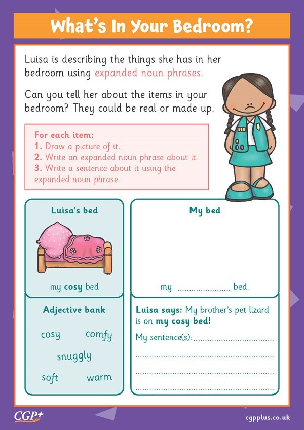 Expanded Noun Phrases — Whats In Your Bedroom: Foundation (Year 2 ...