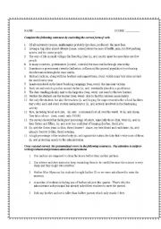 noun verb and antecedent worksheet