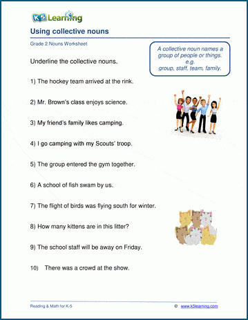 Collective nouns worksheets | Worsheets library
