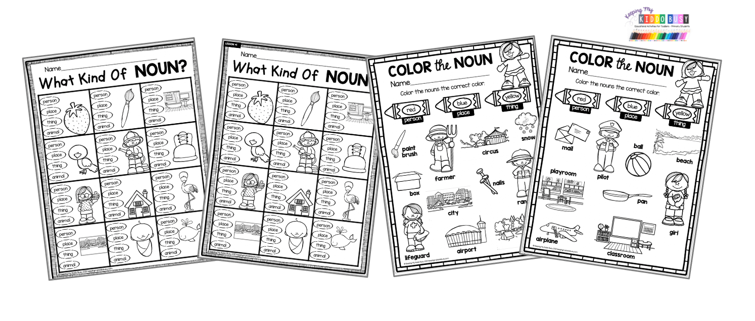 NOUNS Primary Grammar Unit 1 - FREE ACTIVITIES — Keeping My Kiddo Busy