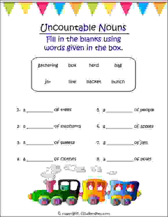 noun worksheet grade 3