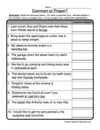 noun worksheet high school