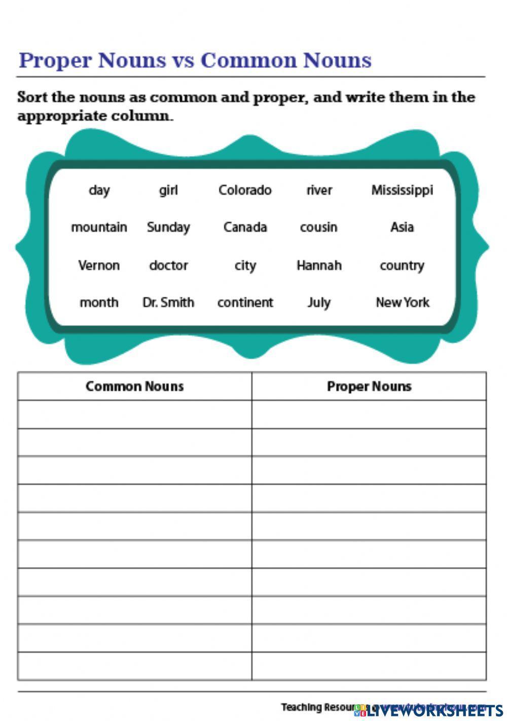 Proper and Common noun | Stefany Lilieth Mejía | Live