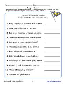 nouns worksheet 3rd grade
