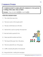 Noun Worksheets