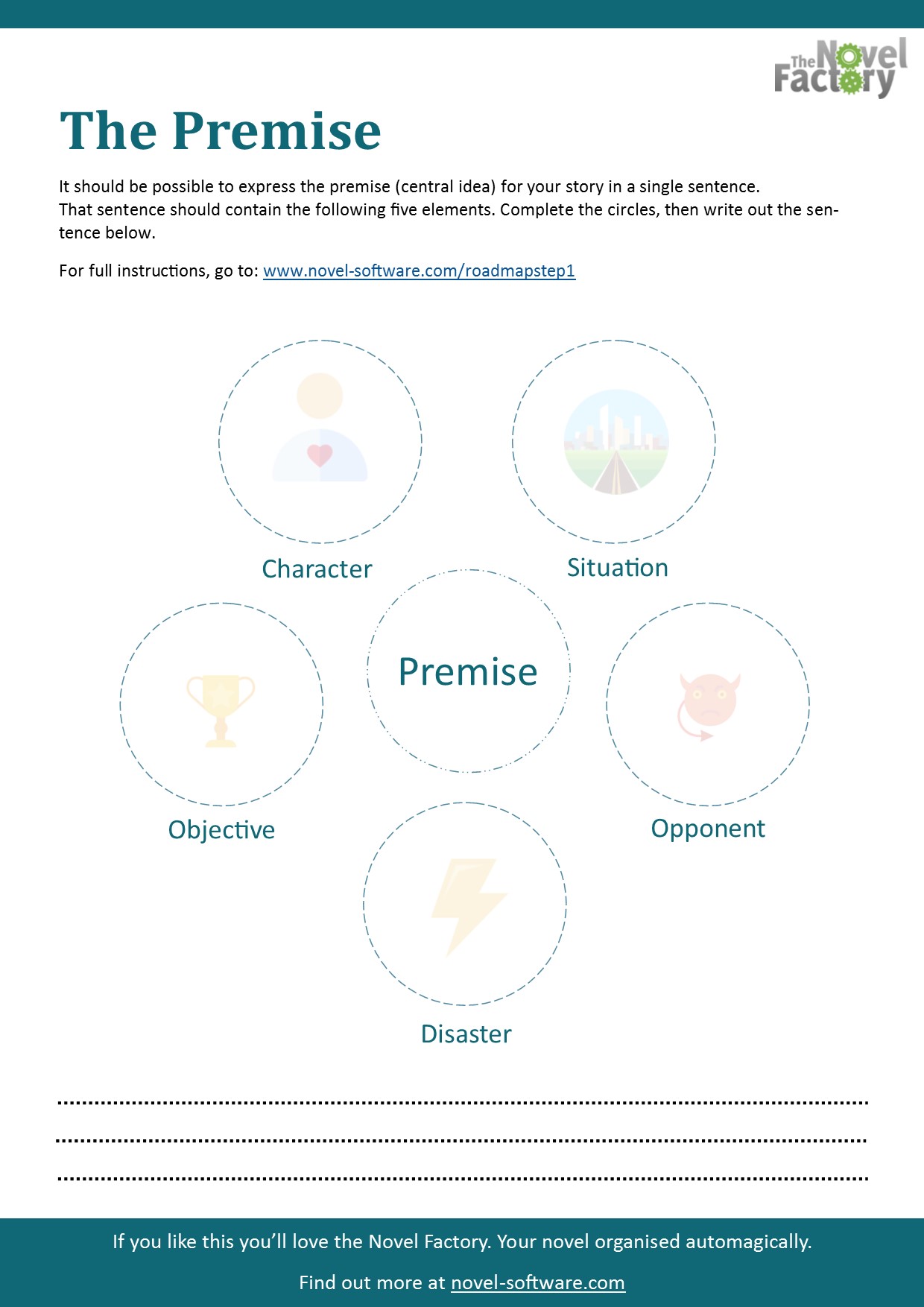 novel writing worksheet