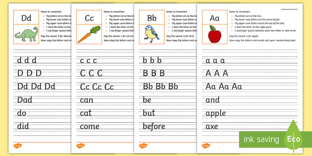 FREE! - NSW Foundation Handwriting Practice Sheets - Twinkl