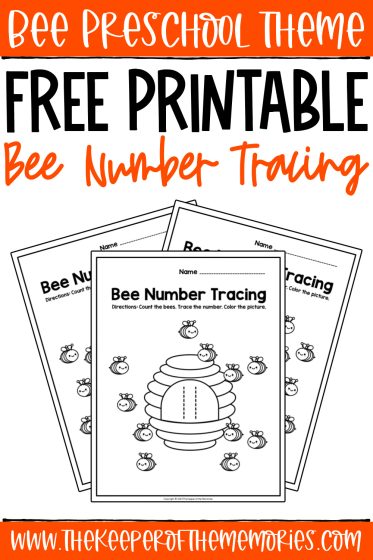 Free Printable Bee Number Tracing Worksheets (Numbers 11-20) - The ...