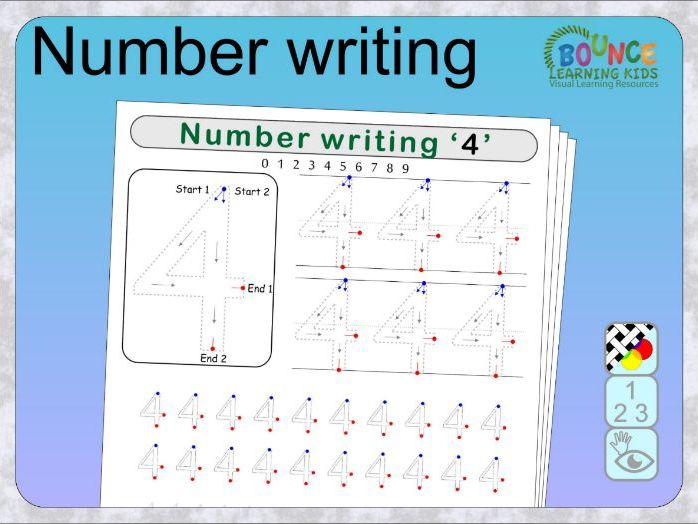 Number writing practice 0-9 distance learning worksheets ...