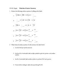 nuclear equations worksheet with answers