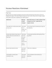 Nuclear Reactions Worksheet.pdf - Nuclear Reactions Worksheet Part ...