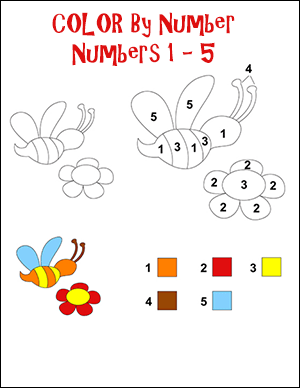 kindergarten Math Worksheets for the Number Five