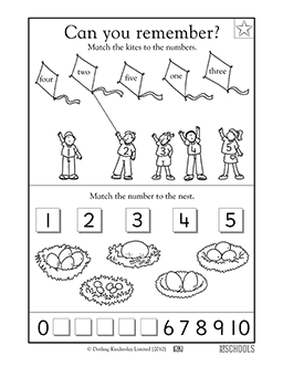Learning #1-5, part 2 | Kindergarten, Preschool Math Worksheet ...