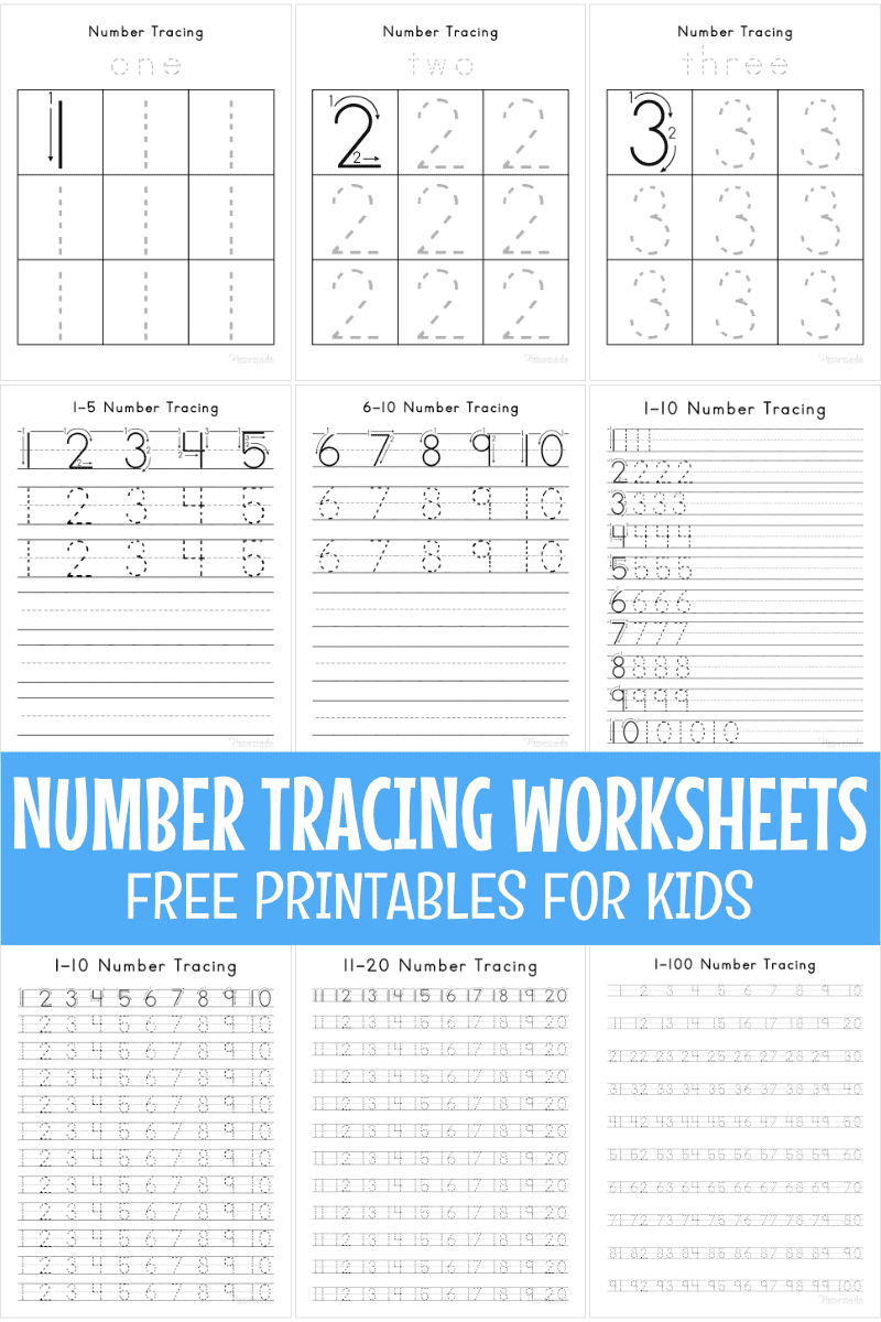 number 1 tracing worksheet for preschool