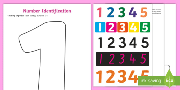 I Can identify The Number 1 Worksheet | Twinkl - Twinkl