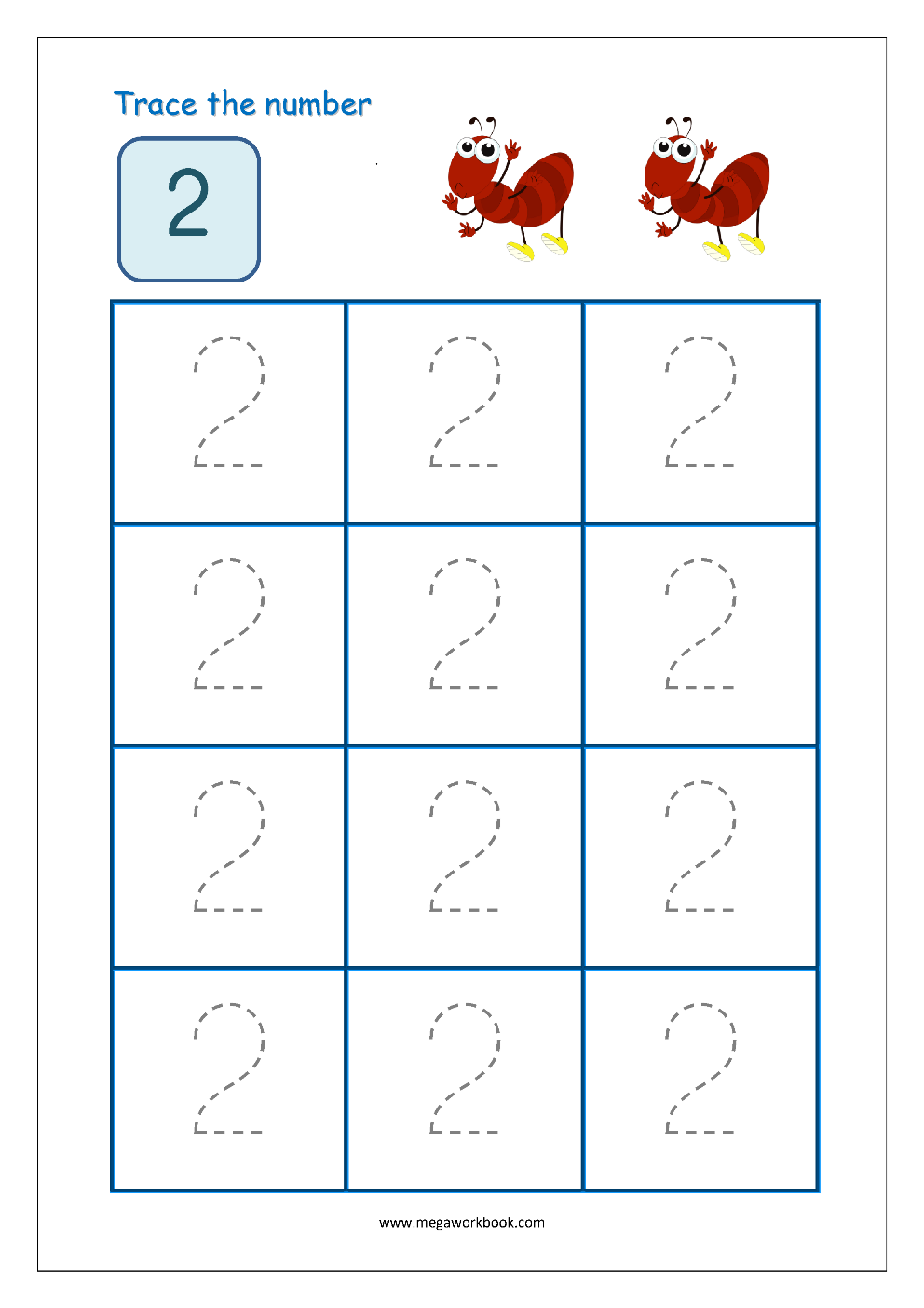 Tracing Numbers - Number Tracing Worksheets - Tracing Numbers 1 to ...