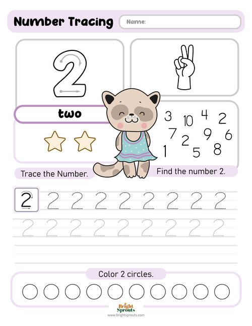 1-10 Number Tracing Worksheets (Free Printable)