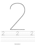 Number 2 Worksheets - Twisty Noodle