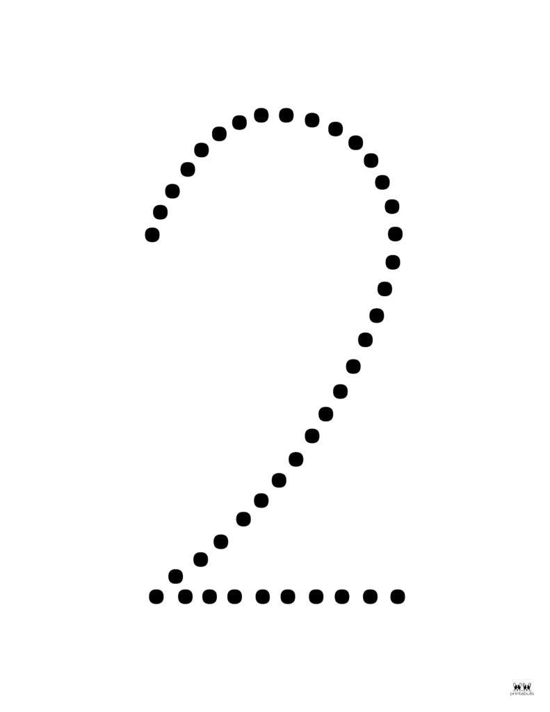 number 2 tracing worksheet