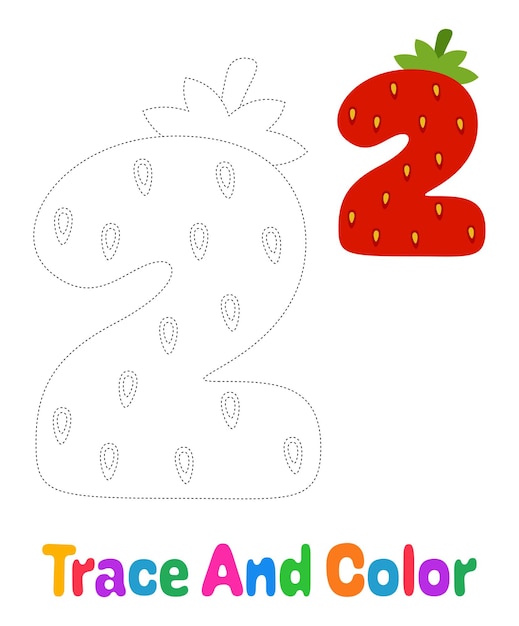 number 2 tracing worksheet