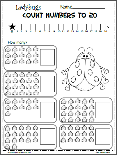 Spring Ladybug Numbers Worksheet to 20 | Made By Teachers