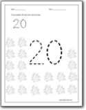 number 20 worksheet preschool