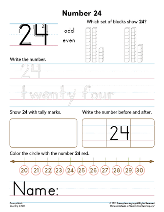 Number 24 Worksheet  