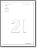 Number 21 Worksheets : Number 21 worksheets for preschool and ...