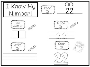 15 All About the Number 22 Tracing Worksheets and Activities ...