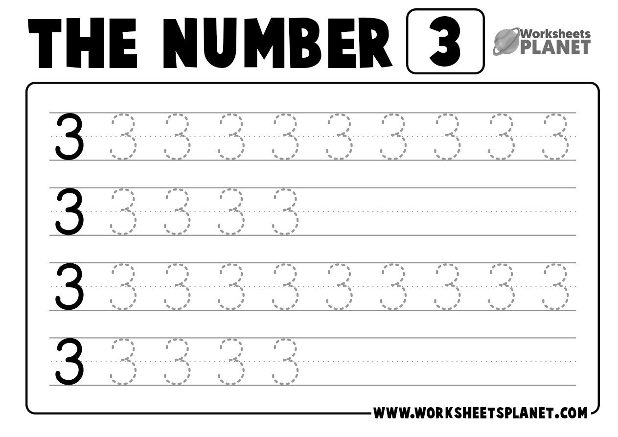 number 3 and 4 worksheet