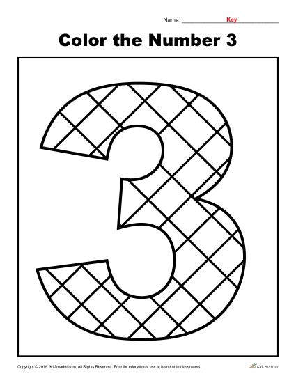 number 3 worksheet