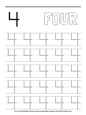 number 4 worksheet free
