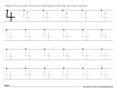 Number four writing, counting and recognition activities for children