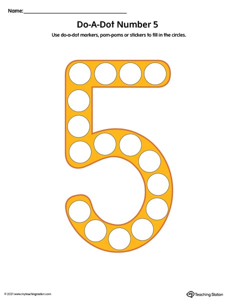 number 5 printables