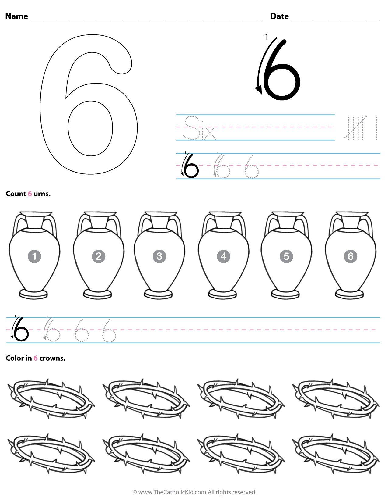 Number Worksheets - Download Pack - TheCatholicKid.com