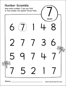 number 7 printables