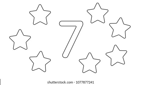 number 7 worksheet for kindergarten students
