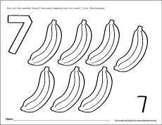 number 7 worksheet for toddlers