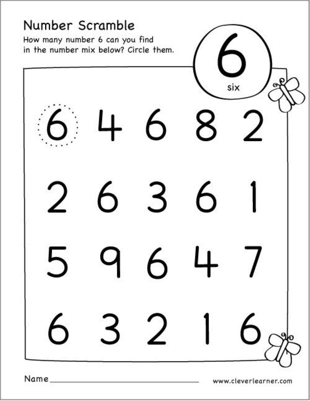 number 7 worksheet for toddlers