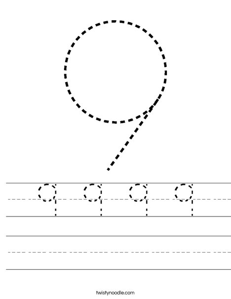 9 9 9 9 Worksheet - Twisty Noodle