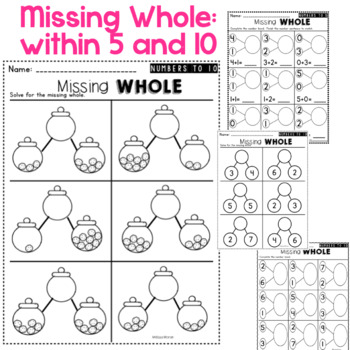 Kindergarten Number Bonds to 10 Worksheets and Google Slides ...